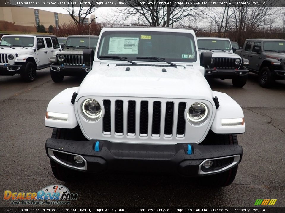 2023 Jeep Wrangler Unlimited Sahara 4XE Hybrid Bright White / Black Photo #8