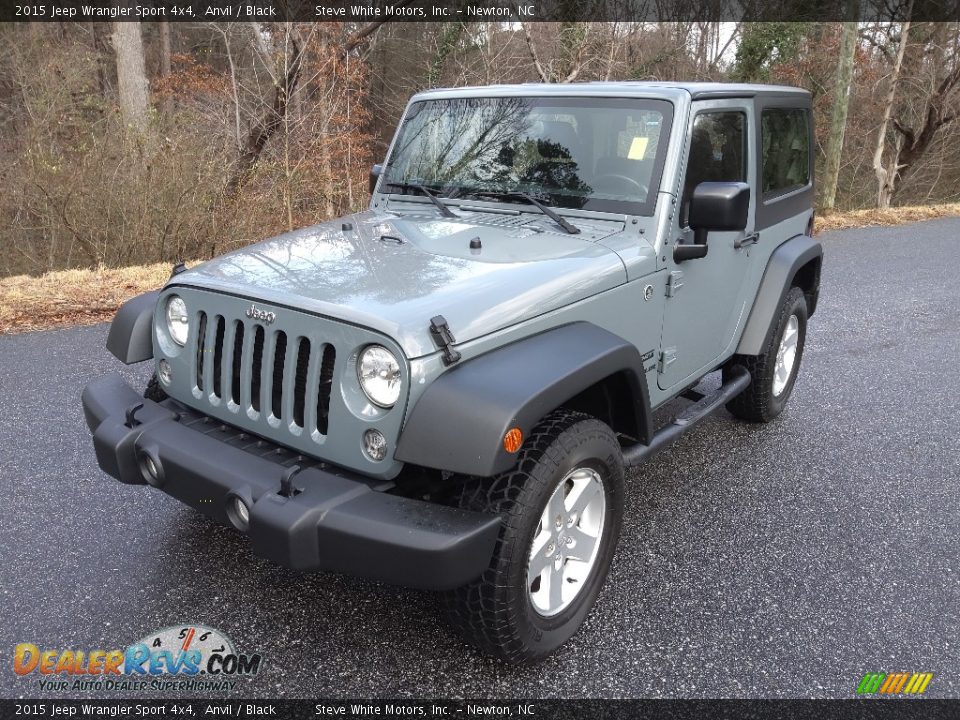 2015 Jeep Wrangler Sport 4x4 Anvil / Black Photo #2