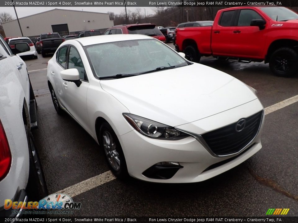 2016 Mazda MAZDA3 i Sport 4 Door Snowflake White Pearl Mica / Black Photo #3