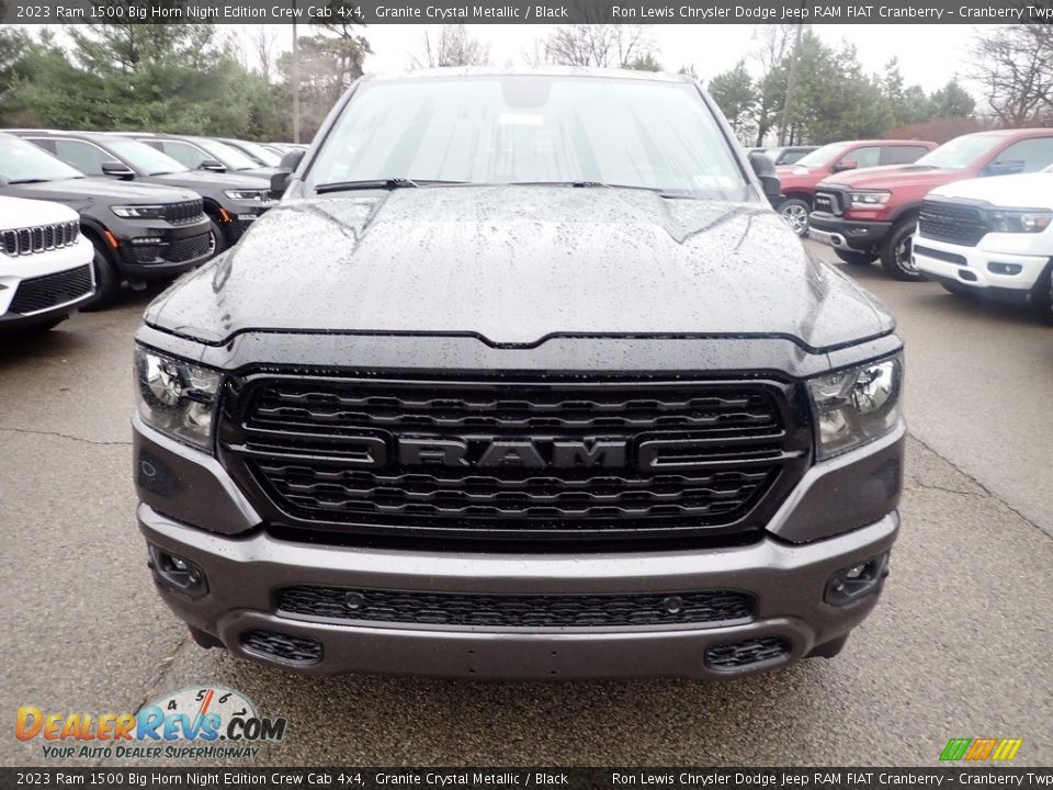 2023 Ram 1500 Big Horn Night Edition Crew Cab 4x4 Granite Crystal Metallic / Black Photo #2