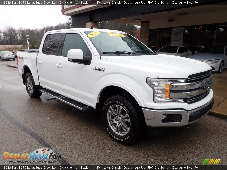 2019 Ford F150 Lariat SuperCrew 4x4 Oxford White / Black Photo #2