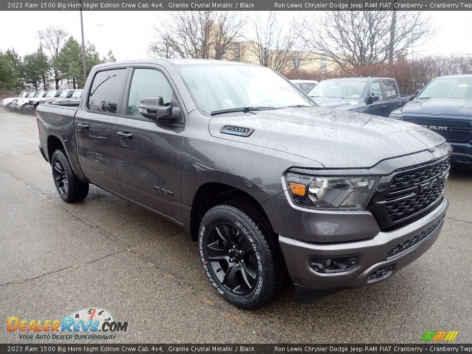 Front 3/4 View of 2023 Ram 1500 Big Horn Night Edition Crew Cab 4x4 Photo #8
