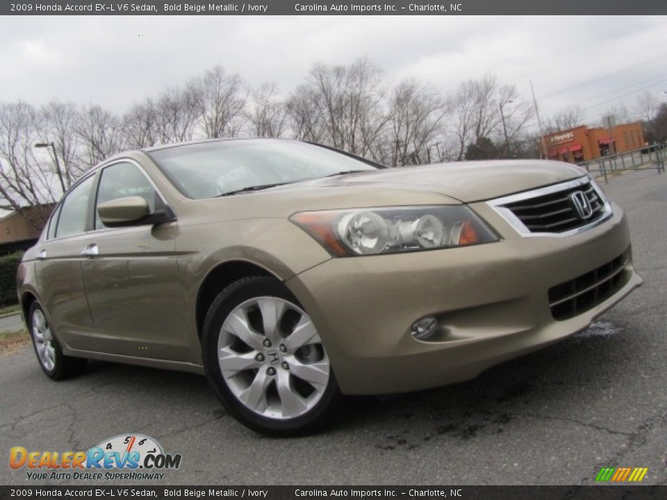 2009 Honda Accord EX-L V6 Sedan Bold Beige Metallic / Ivory Photo #1