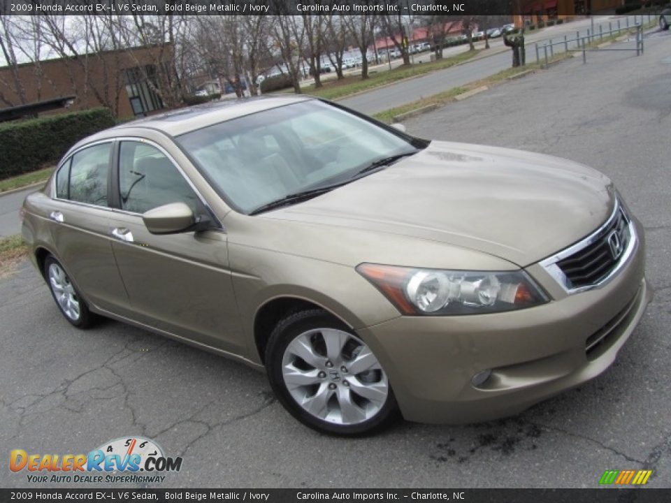 2009 Honda Accord EX-L V6 Sedan Bold Beige Metallic / Ivory Photo #3