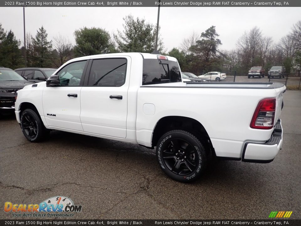 Bright White 2023 Ram 1500 Big Horn Night Edition Crew Cab 4x4 Photo #3