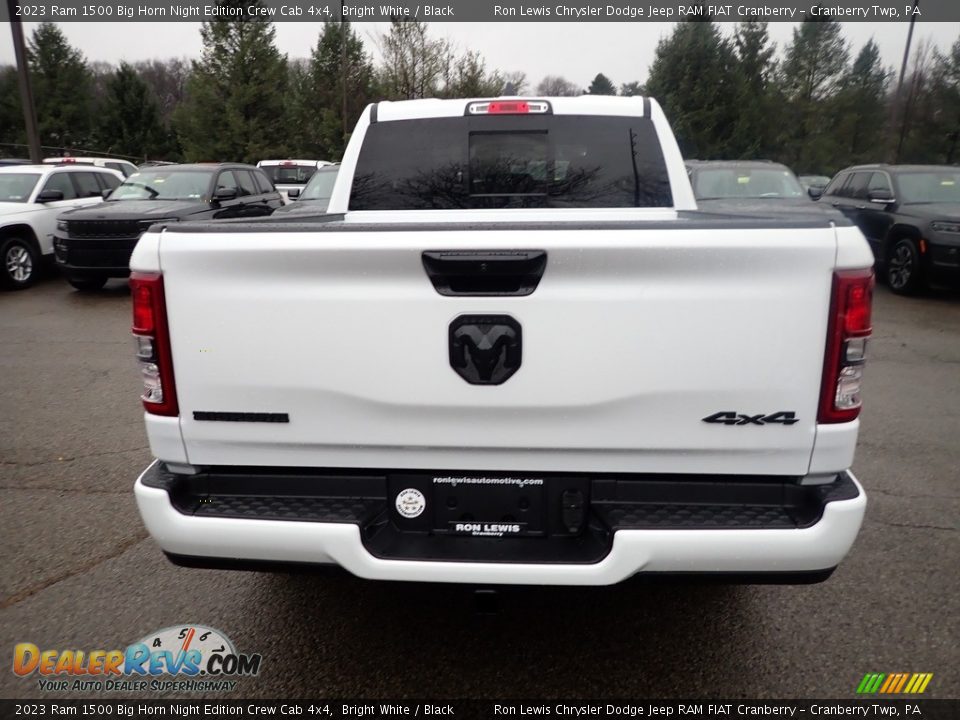 Bright White 2023 Ram 1500 Big Horn Night Edition Crew Cab 4x4 Photo #4