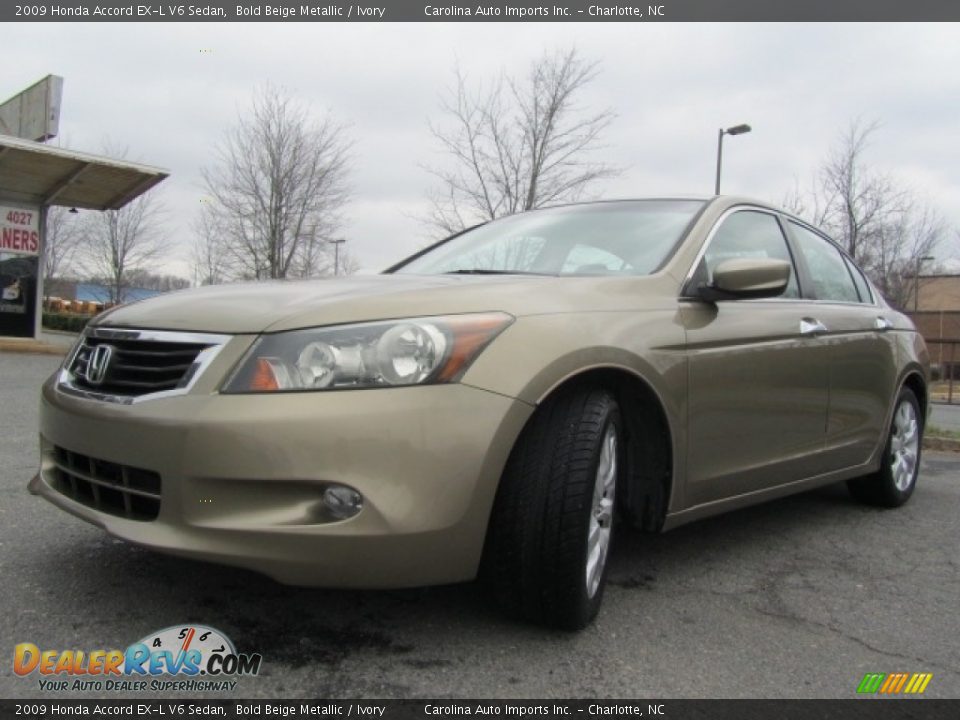 2009 Honda Accord EX-L V6 Sedan Bold Beige Metallic / Ivory Photo #6