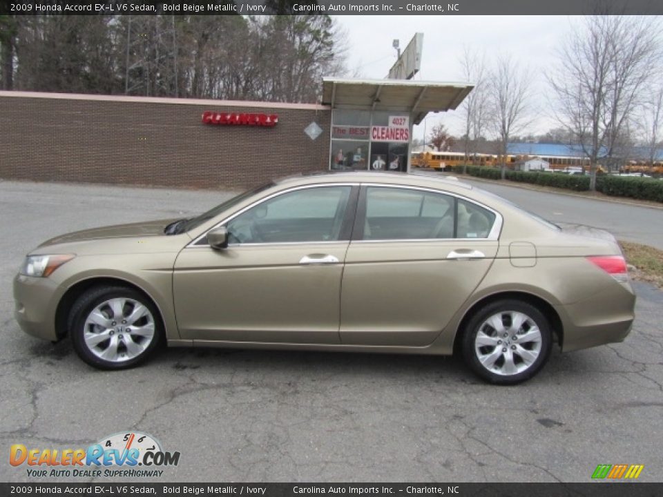 2009 Honda Accord EX-L V6 Sedan Bold Beige Metallic / Ivory Photo #7
