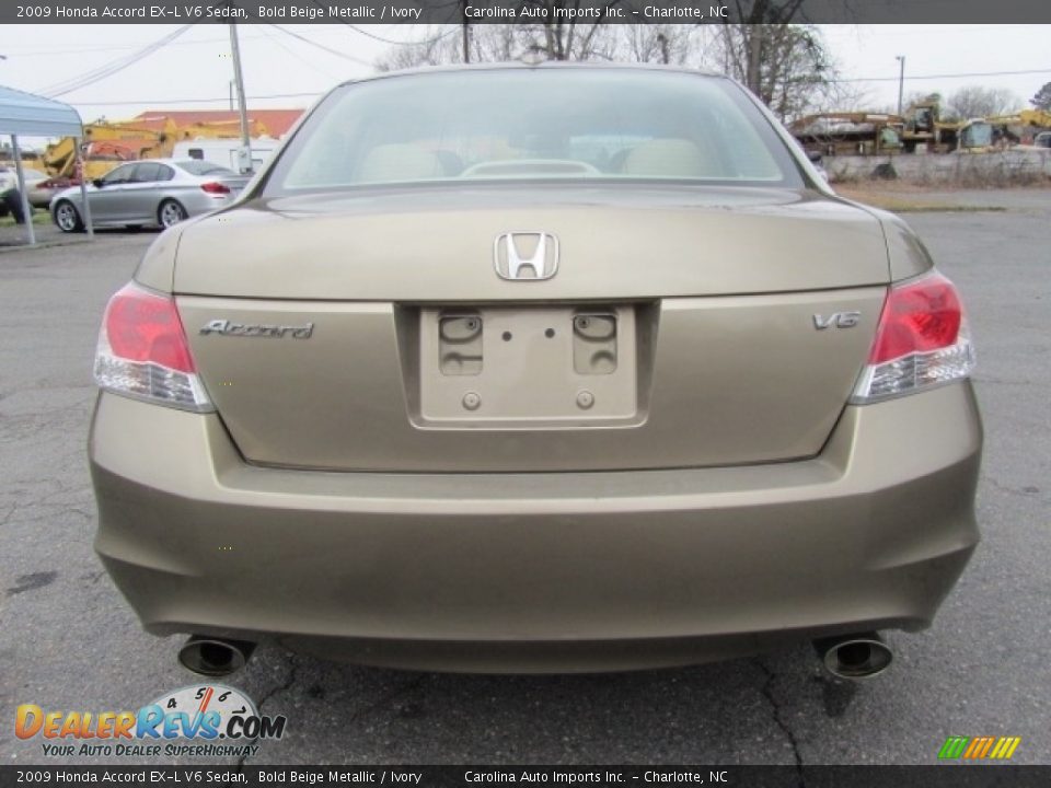 2009 Honda Accord EX-L V6 Sedan Bold Beige Metallic / Ivory Photo #9