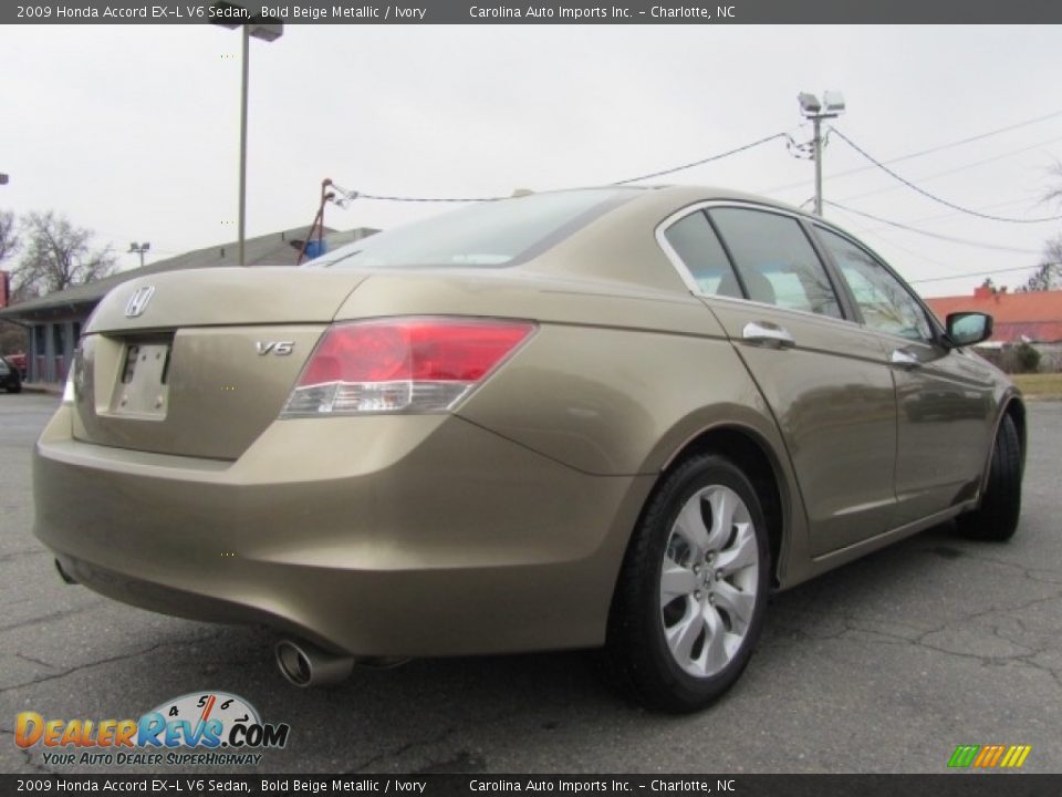 2009 Honda Accord EX-L V6 Sedan Bold Beige Metallic / Ivory Photo #10