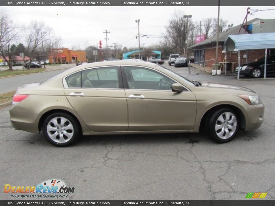 2009 Honda Accord EX-L V6 Sedan Bold Beige Metallic / Ivory Photo #11