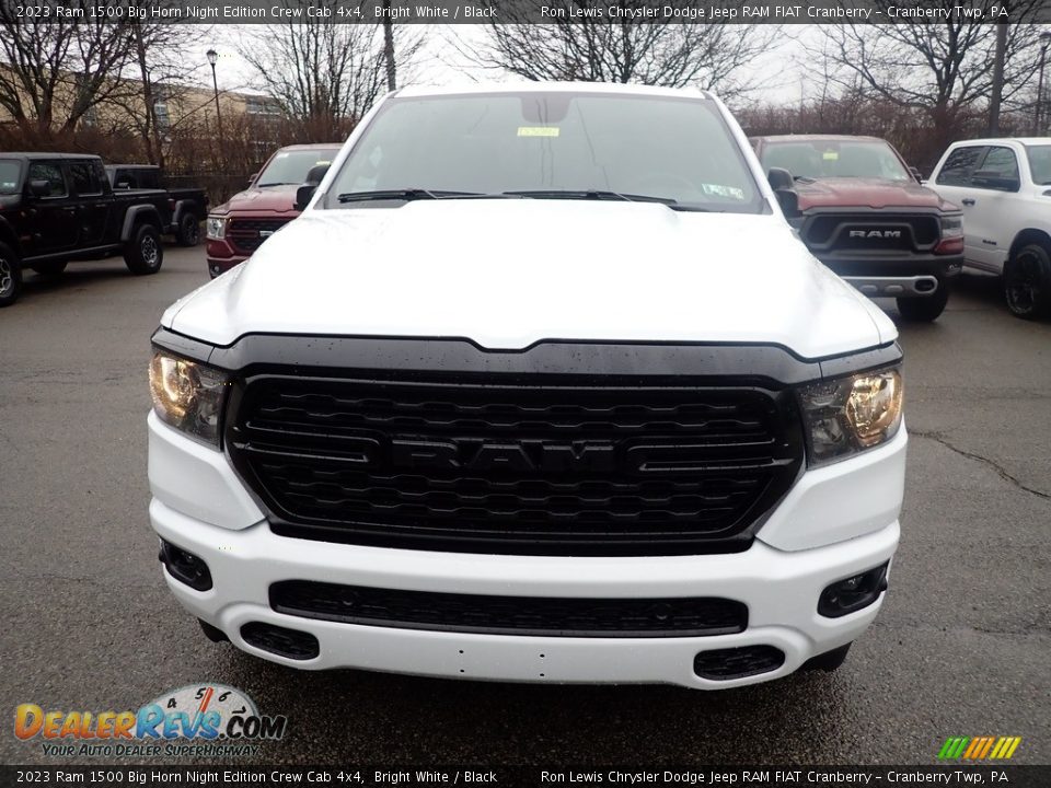 Bright White 2023 Ram 1500 Big Horn Night Edition Crew Cab 4x4 Photo #8