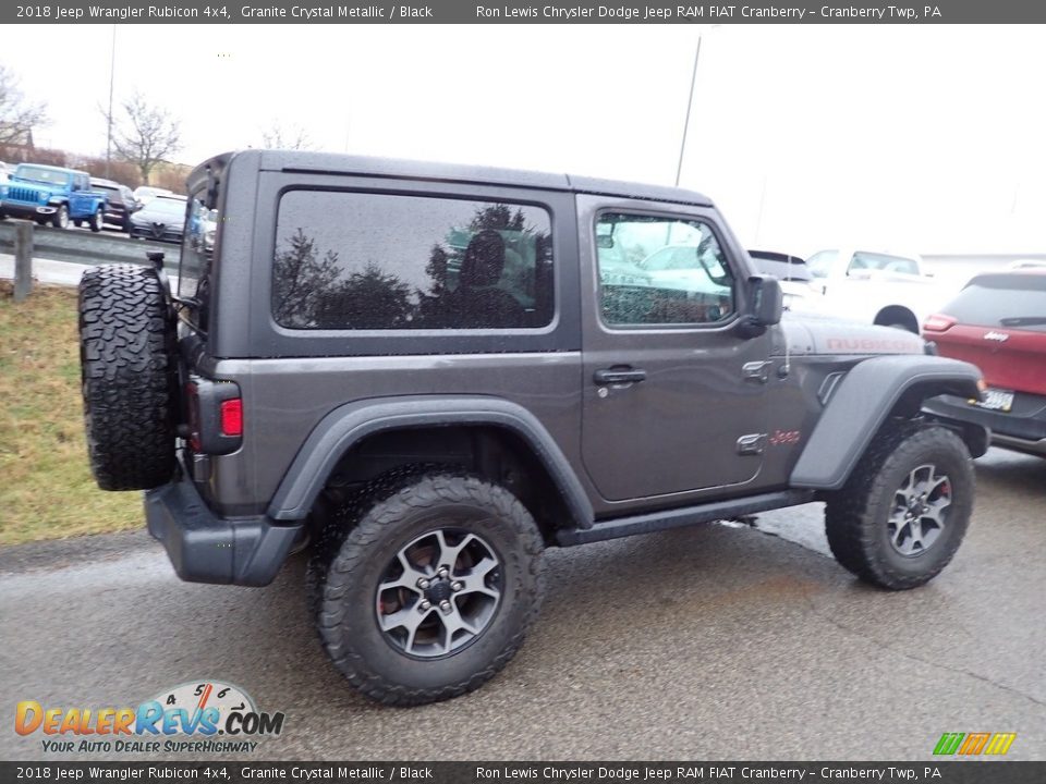 2018 Jeep Wrangler Rubicon 4x4 Granite Crystal Metallic / Black Photo #4