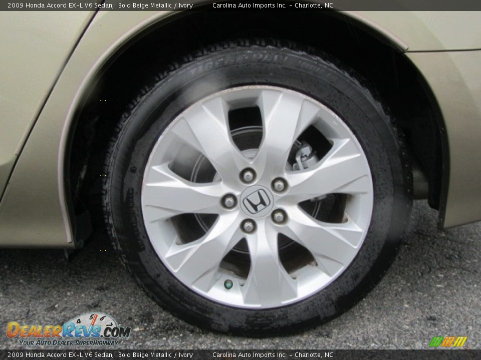 2009 Honda Accord EX-L V6 Sedan Bold Beige Metallic / Ivory Photo #25