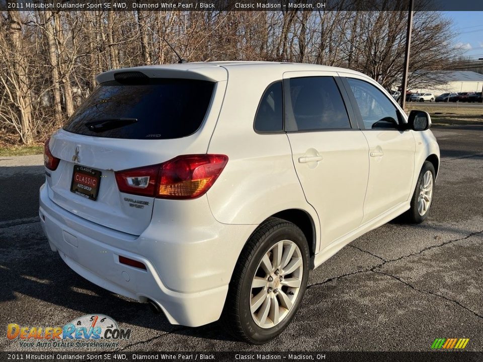 2011 Mitsubishi Outlander Sport SE 4WD Diamond White Pearl / Black Photo #3