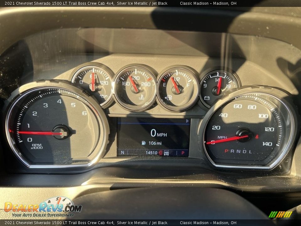2021 Chevrolet Silverado 1500 LT Trail Boss Crew Cab 4x4 Silver Ice Metallic / Jet Black Photo #10