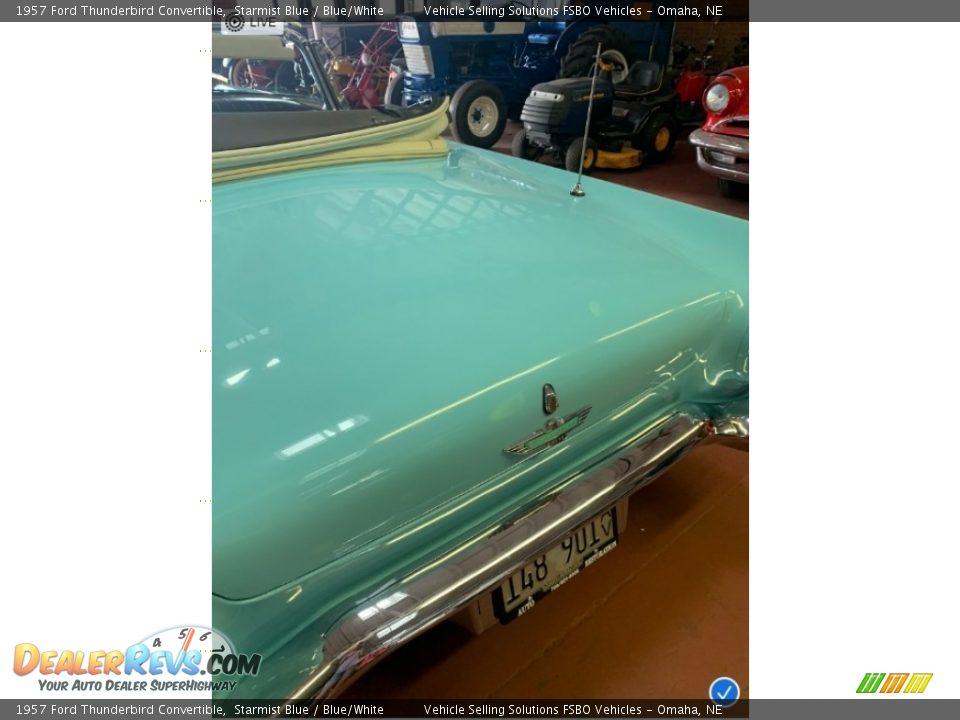 1957 Ford Thunderbird Convertible Starmist Blue / Blue/White Photo #7