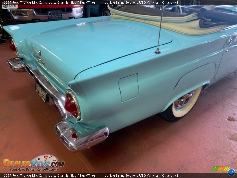 1957 Ford Thunderbird Convertible Starmist Blue / Blue/White Photo #8