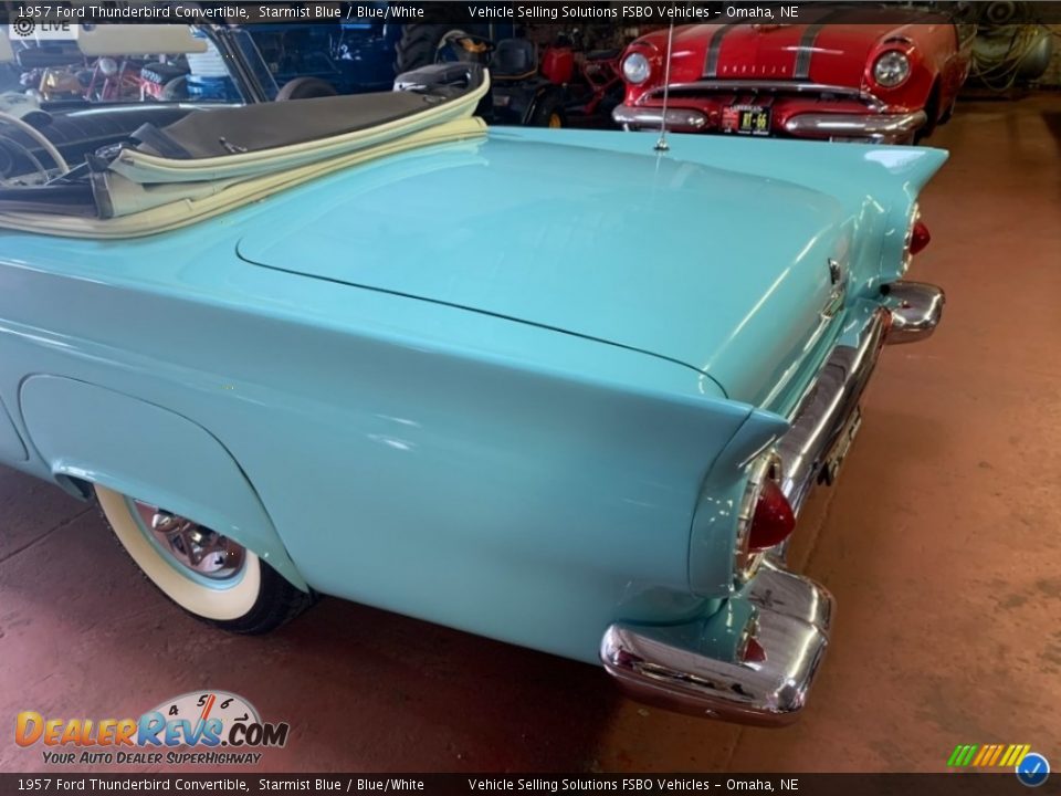 1957 Ford Thunderbird Convertible Starmist Blue / Blue/White Photo #9