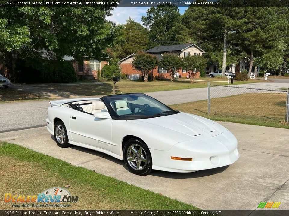 1996 Pontiac Firebird Trans Am Convertible Bright White / White Photo #2