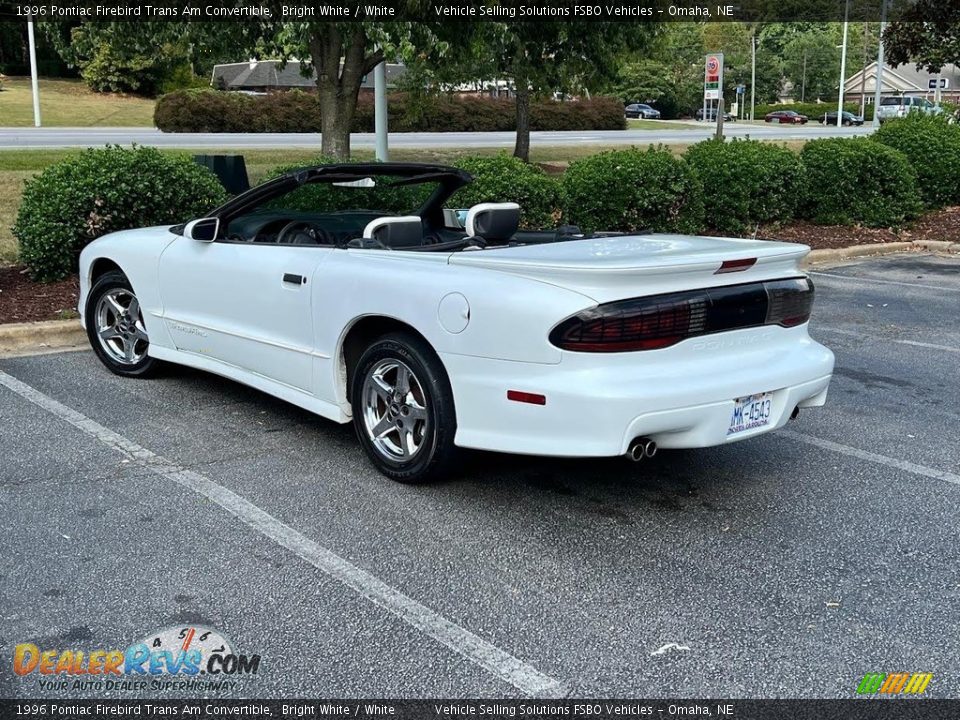 1996 Pontiac Firebird Trans Am Convertible Bright White / White Photo #3