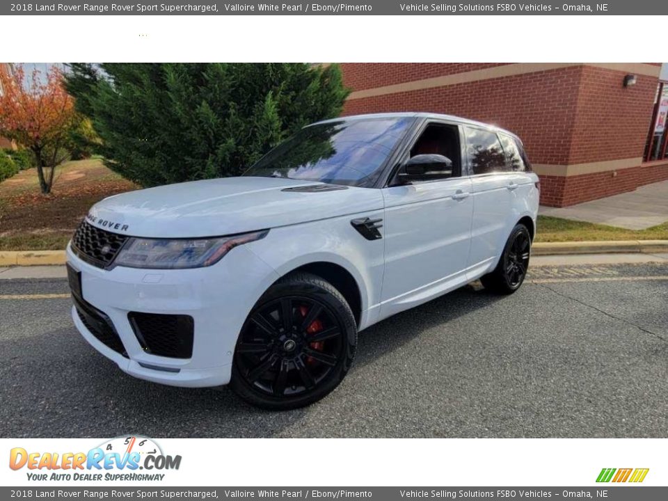 2018 Land Rover Range Rover Sport Supercharged Valloire White Pearl / Ebony/Pimento Photo #1