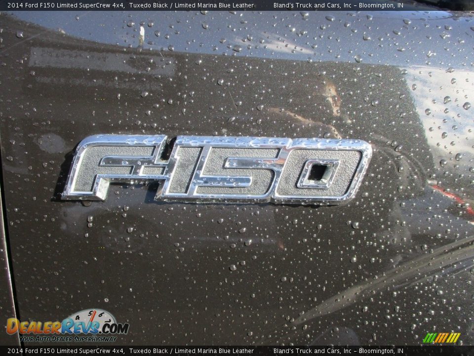 2014 Ford F150 Limited SuperCrew 4x4 Tuxedo Black / Limited Marina Blue Leather Photo #27