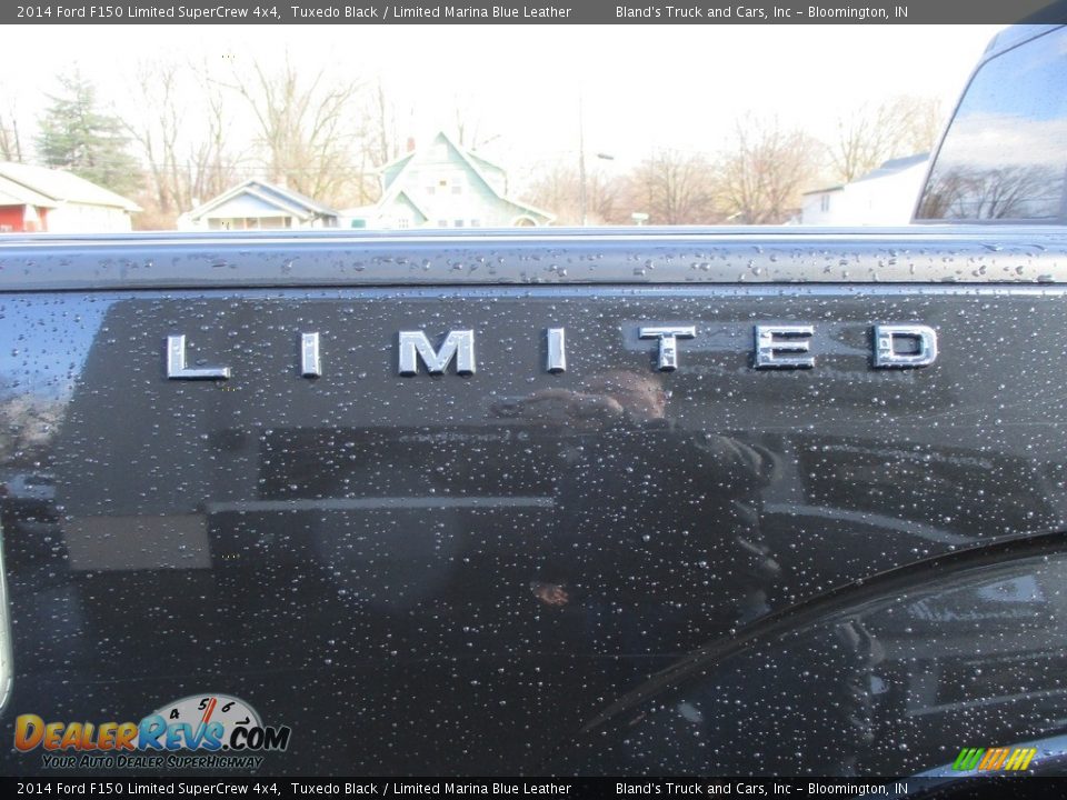 2014 Ford F150 Limited SuperCrew 4x4 Tuxedo Black / Limited Marina Blue Leather Photo #29