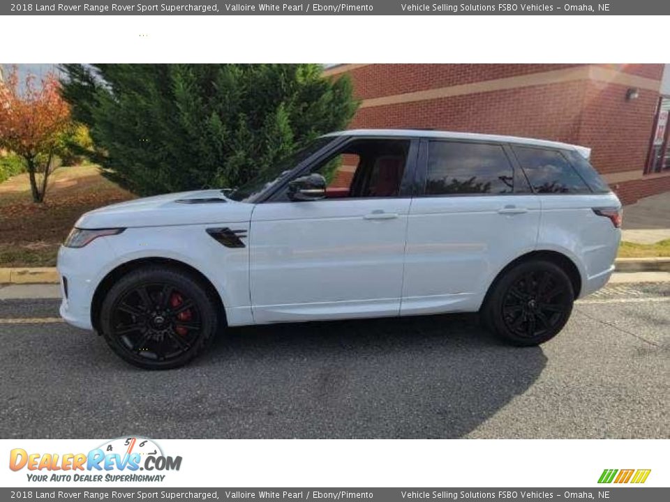 2018 Land Rover Range Rover Sport Supercharged Valloire White Pearl / Ebony/Pimento Photo #6