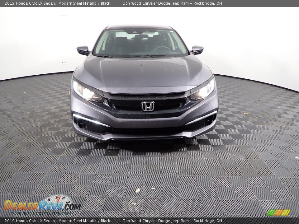 2019 Honda Civic LX Sedan Modern Steel Metallic / Black Photo #4