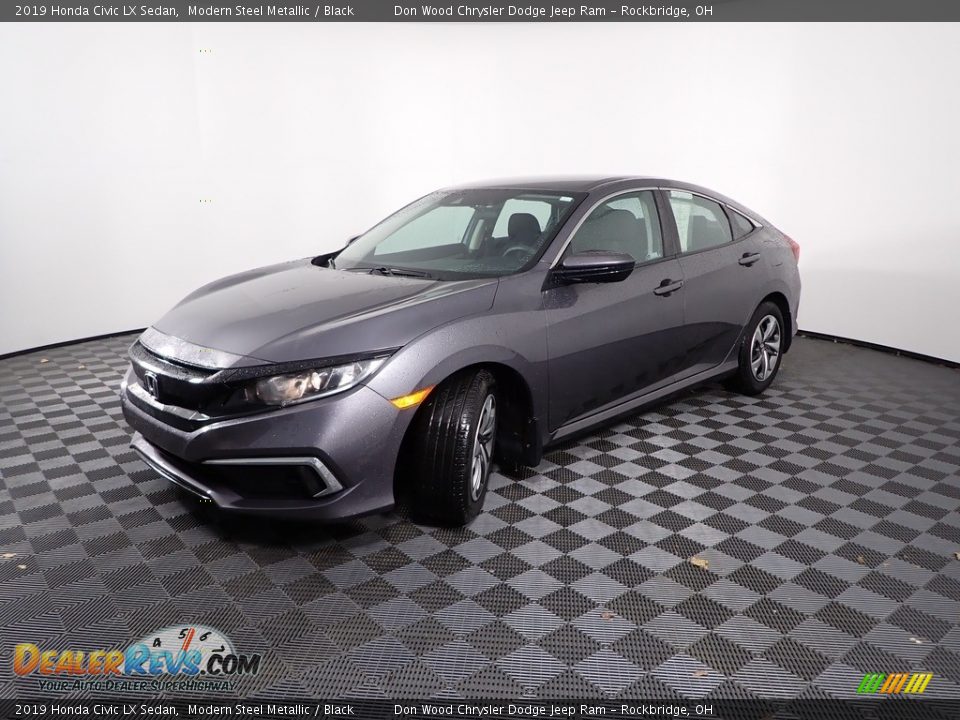 2019 Honda Civic LX Sedan Modern Steel Metallic / Black Photo #5