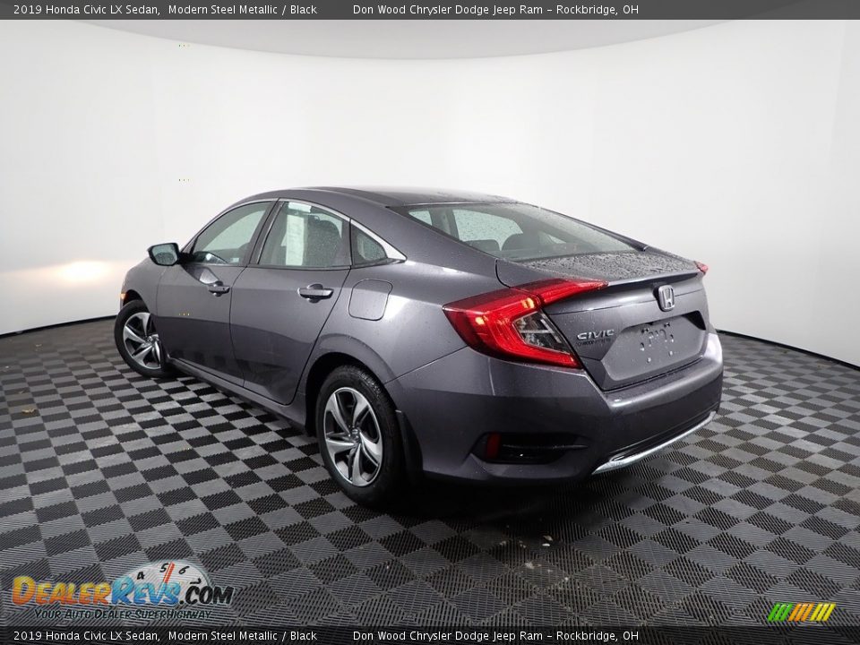 2019 Honda Civic LX Sedan Modern Steel Metallic / Black Photo #6