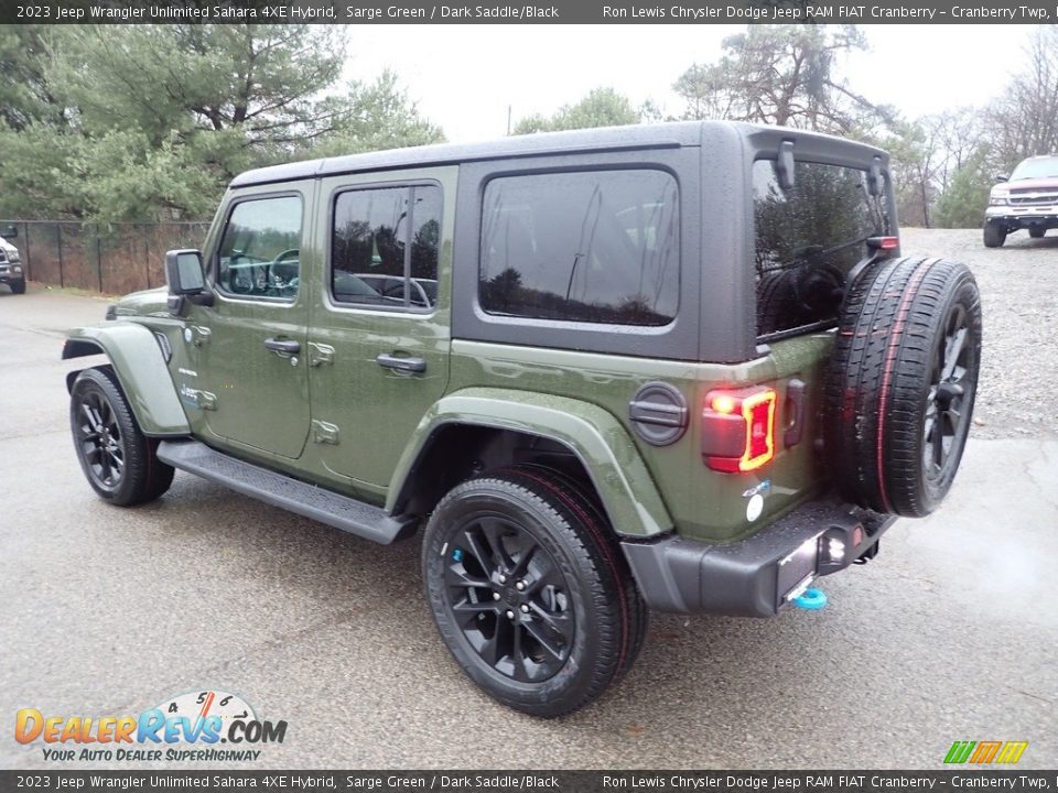 2023 Jeep Wrangler Unlimited Sahara 4XE Hybrid Sarge Green / Dark Saddle/Black Photo #3