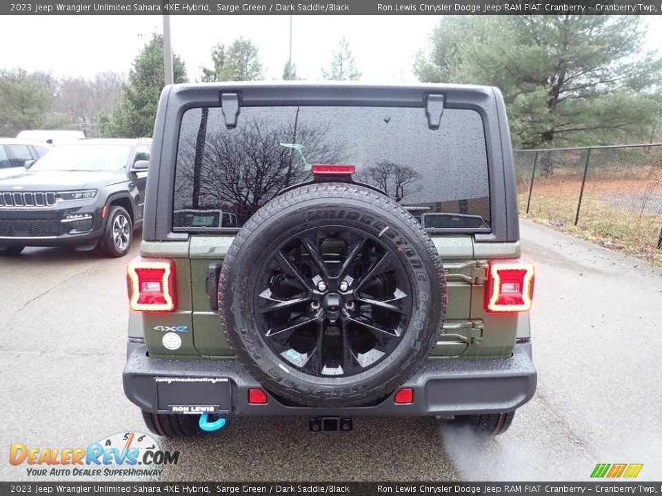 2023 Jeep Wrangler Unlimited Sahara 4XE Hybrid Sarge Green / Dark Saddle/Black Photo #4