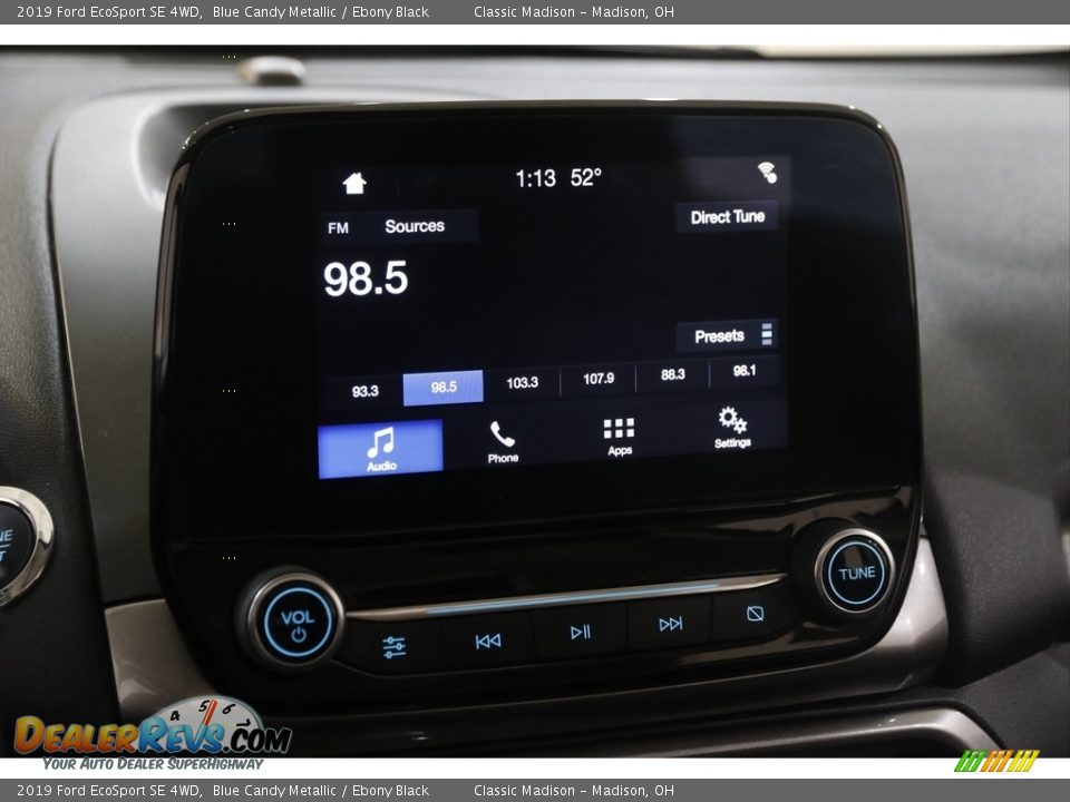 2019 Ford EcoSport SE 4WD Blue Candy Metallic / Ebony Black Photo #10