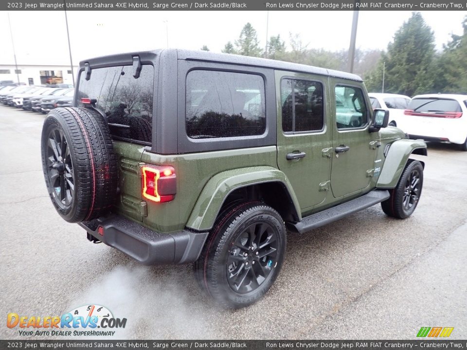 2023 Jeep Wrangler Unlimited Sahara 4XE Hybrid Sarge Green / Dark Saddle/Black Photo #5