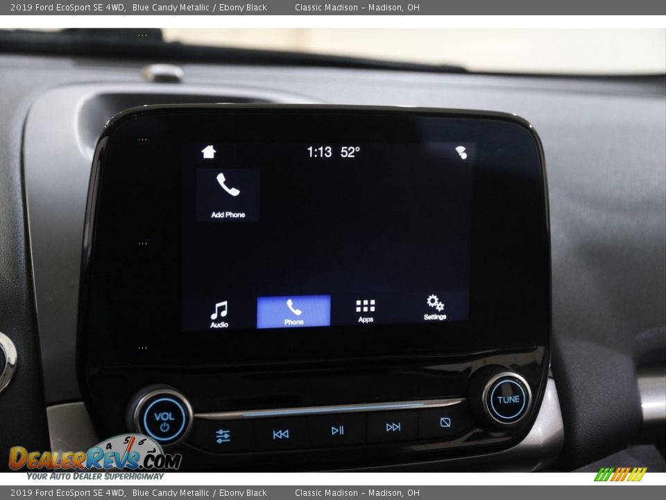 2019 Ford EcoSport SE 4WD Blue Candy Metallic / Ebony Black Photo #11