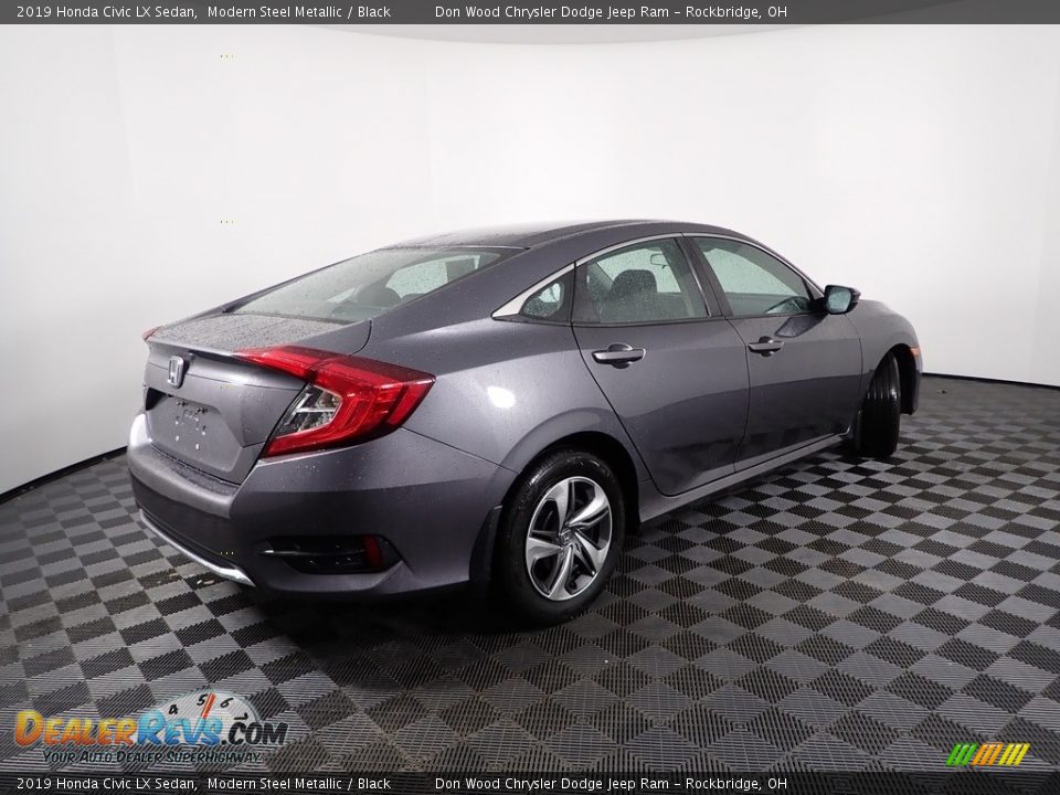 2019 Honda Civic LX Sedan Modern Steel Metallic / Black Photo #10