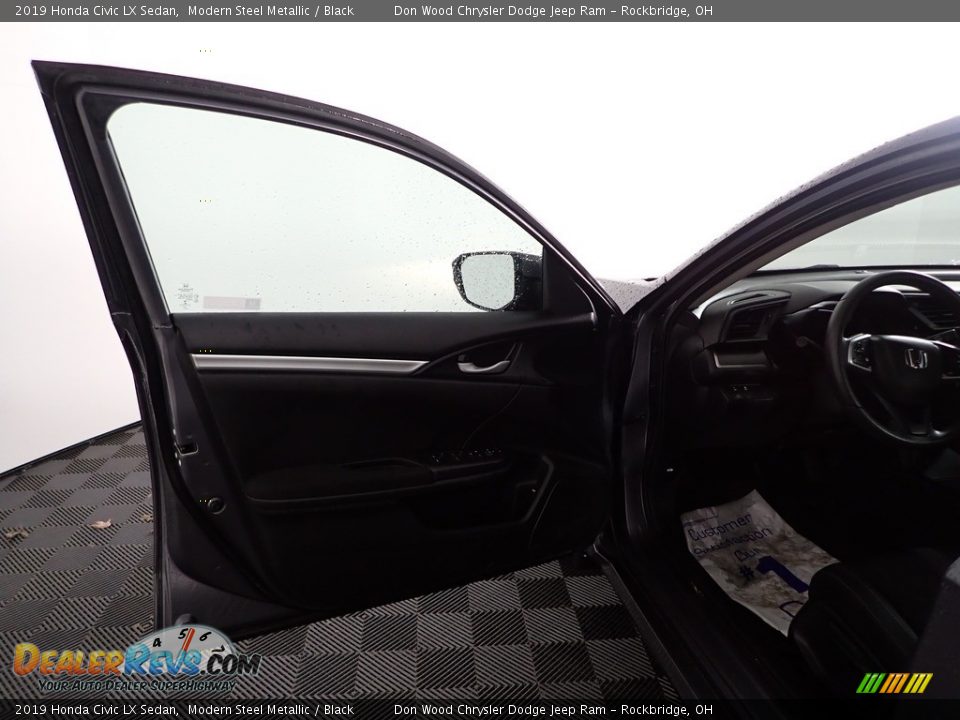 2019 Honda Civic LX Sedan Modern Steel Metallic / Black Photo #11