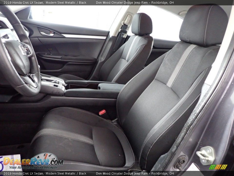 2019 Honda Civic LX Sedan Modern Steel Metallic / Black Photo #14