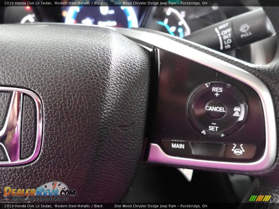 2019 Honda Civic LX Sedan Modern Steel Metallic / Black Photo #17