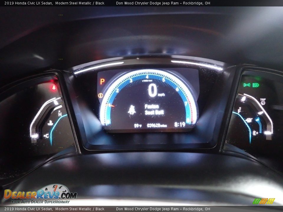 2019 Honda Civic LX Sedan Modern Steel Metallic / Black Photo #18