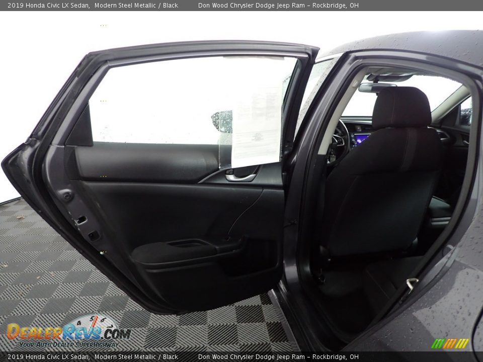 2019 Honda Civic LX Sedan Modern Steel Metallic / Black Photo #21