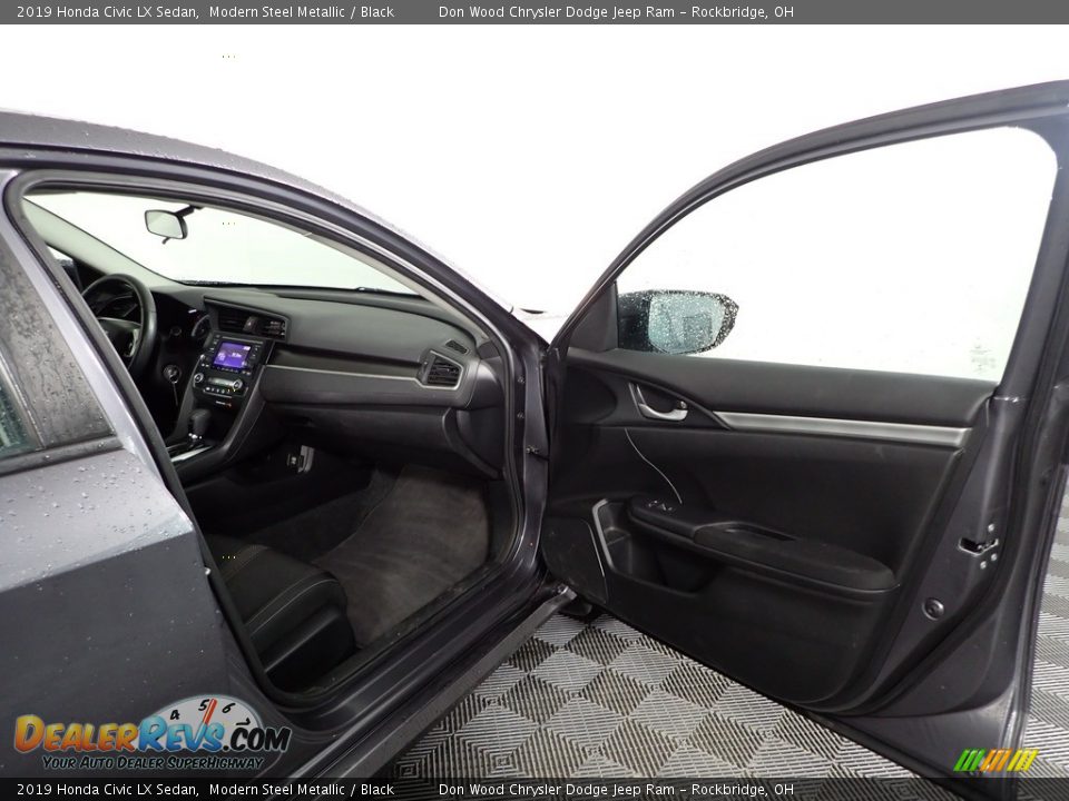 2019 Honda Civic LX Sedan Modern Steel Metallic / Black Photo #24