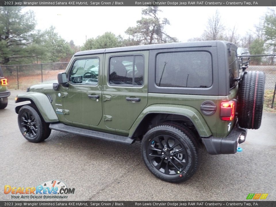 2023 Jeep Wrangler Unlimited Sahara 4XE Hybrid Sarge Green / Black Photo #3