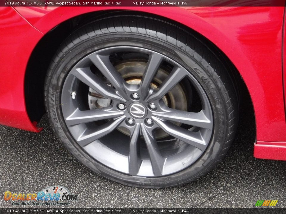 2019 Acura TLX V6 SH-AWD A-Spec Sedan San Marino Red / Red Photo #3
