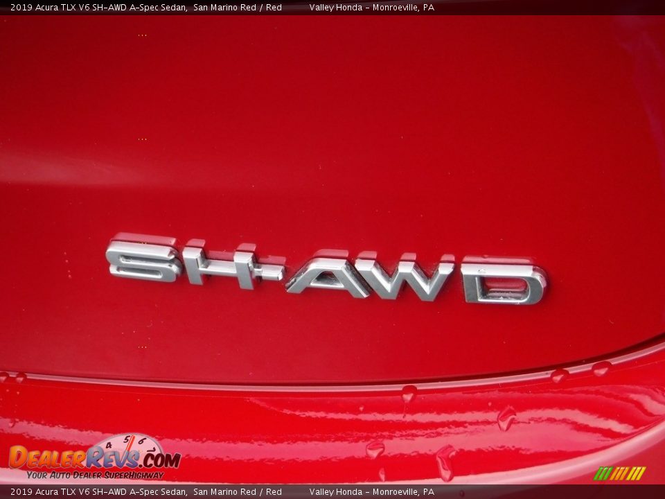 2019 Acura TLX V6 SH-AWD A-Spec Sedan San Marino Red / Red Photo #9