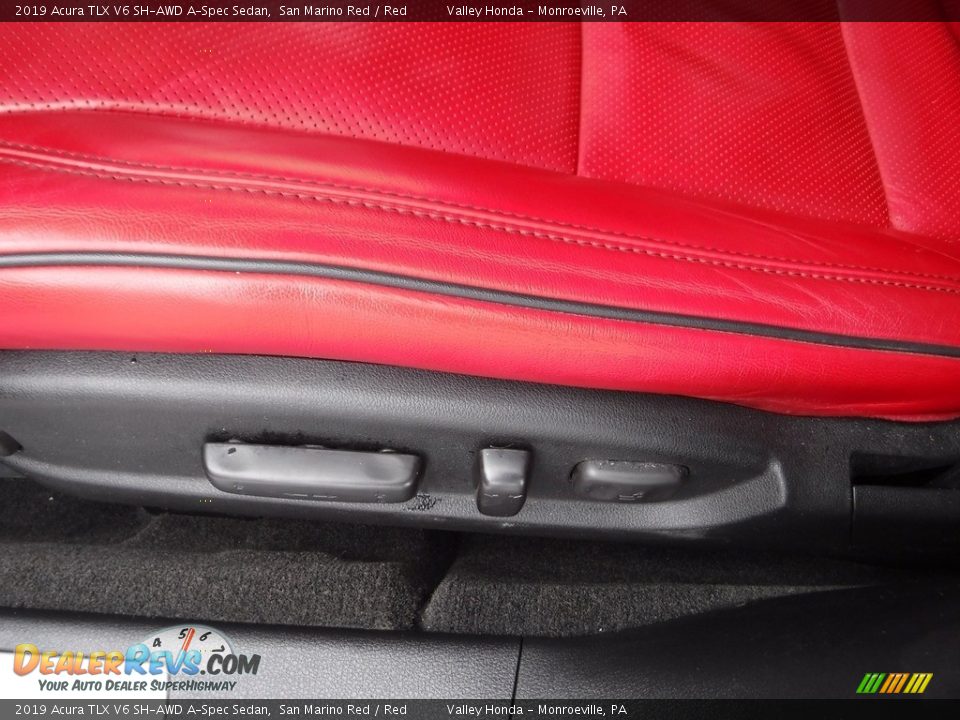 2019 Acura TLX V6 SH-AWD A-Spec Sedan San Marino Red / Red Photo #13