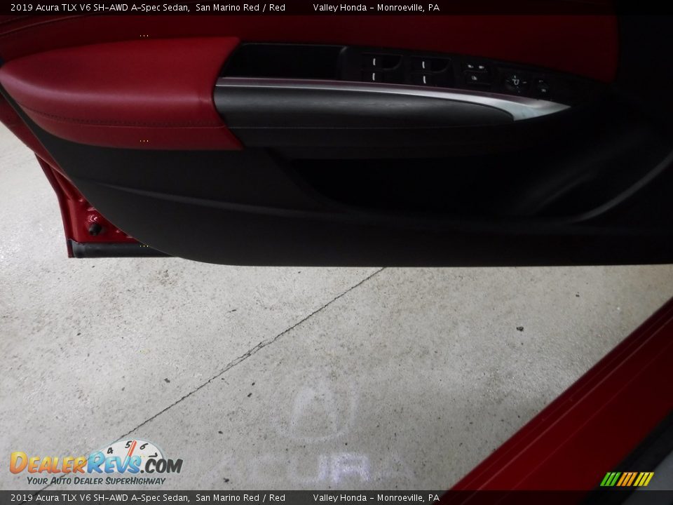 2019 Acura TLX V6 SH-AWD A-Spec Sedan San Marino Red / Red Photo #18