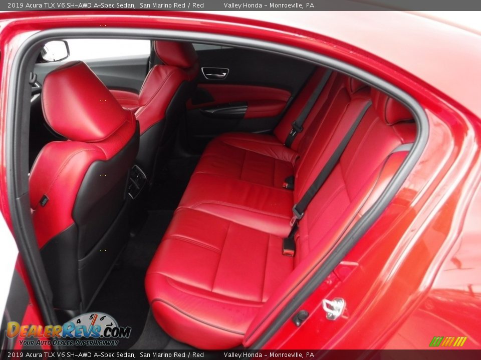 Rear Seat of 2019 Acura TLX V6 SH-AWD A-Spec Sedan Photo #33